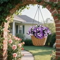 thumbnail image 5 of Artificial Tricolor Violet Wildflower, 5 Forks Silk Flowers for Garden and Fall Décor, Realistic Purple, White, Pink Flowers for Vases and Home/Outdoor Decoration, 5 of 6