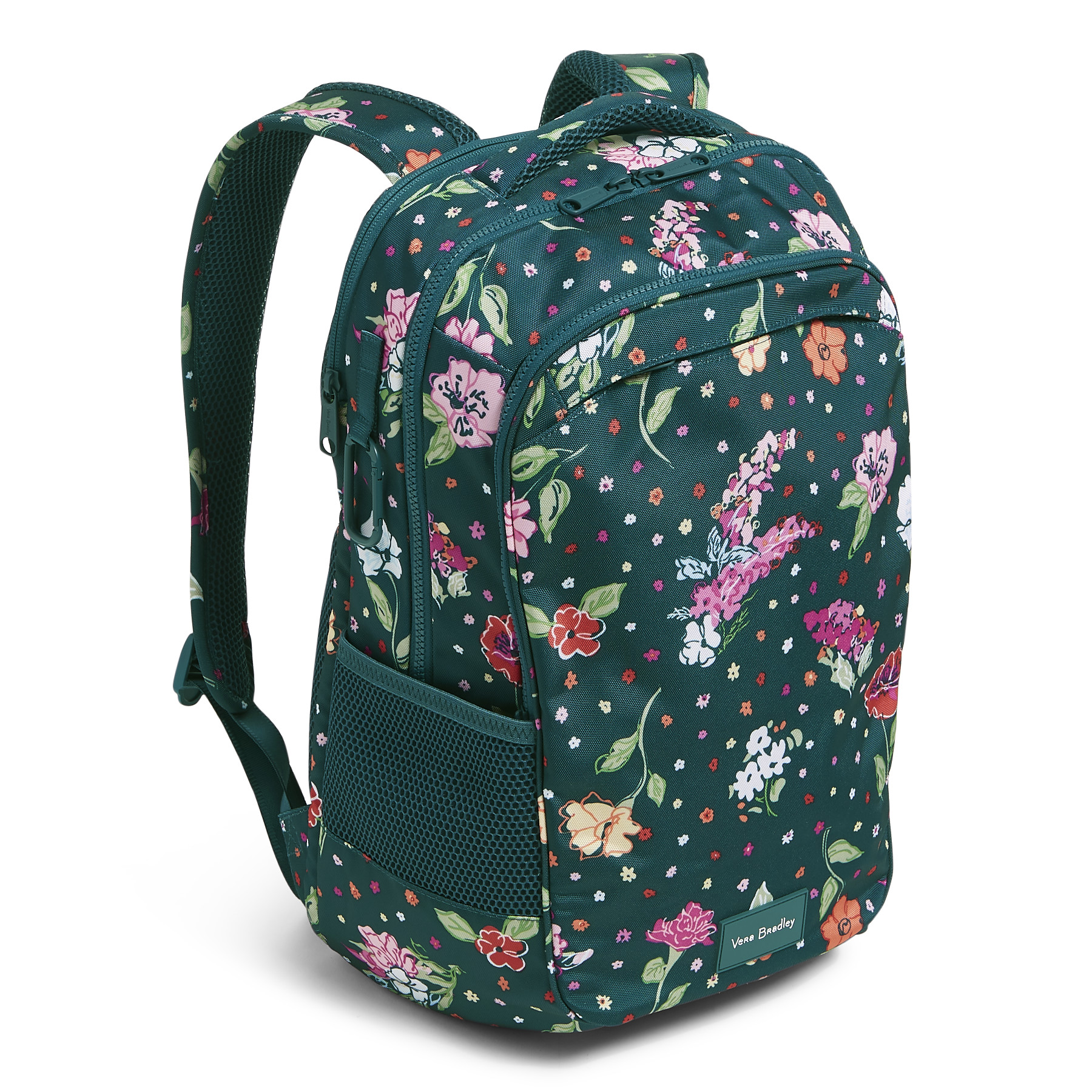 Vera Bradley teal floral backpack. Medium size backpack. Small Banbury Backpack - Cotton | Vera Bradley – Vera  main image 2