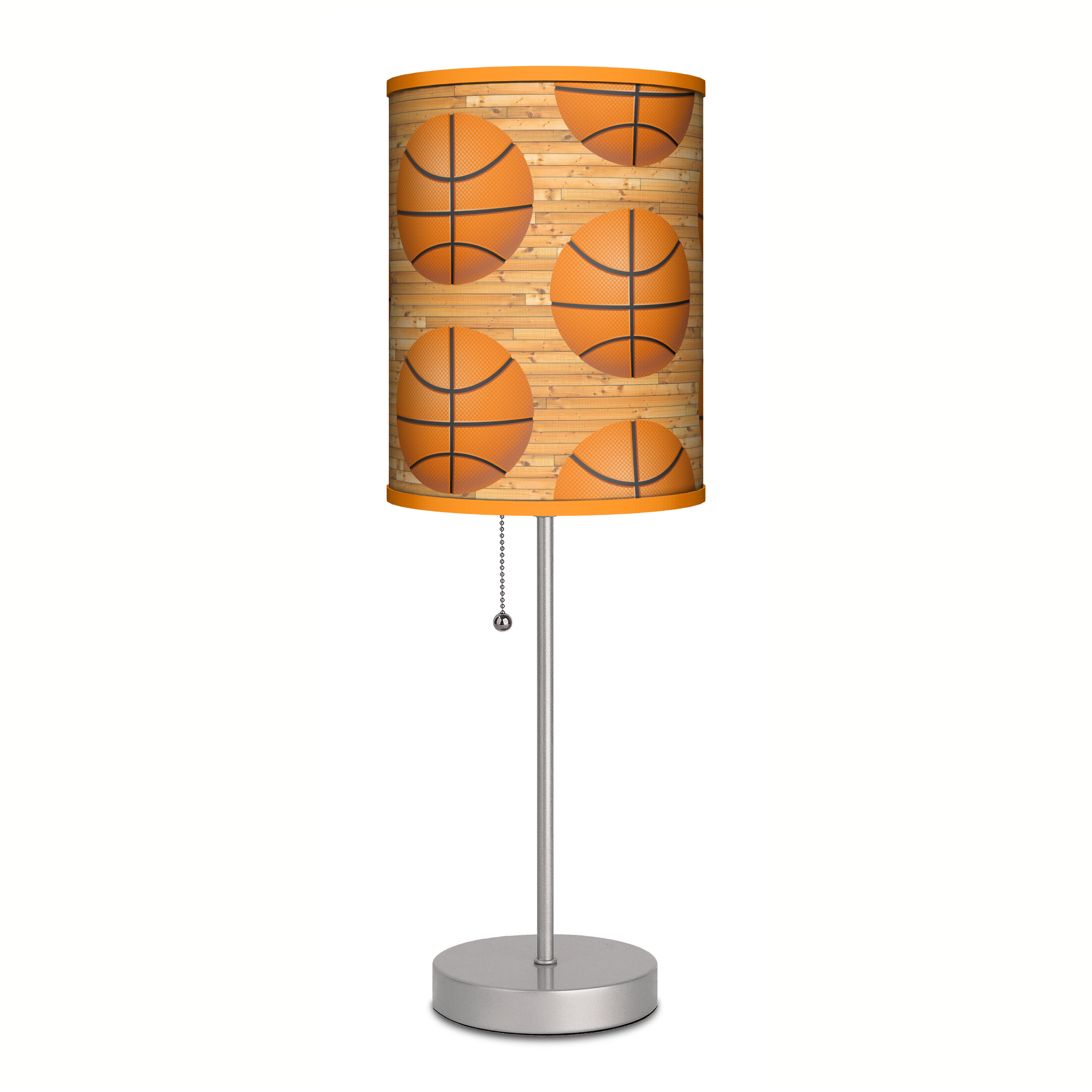 LampInABox Basketball Sports Silver Table Lamps for Boys Bedroom