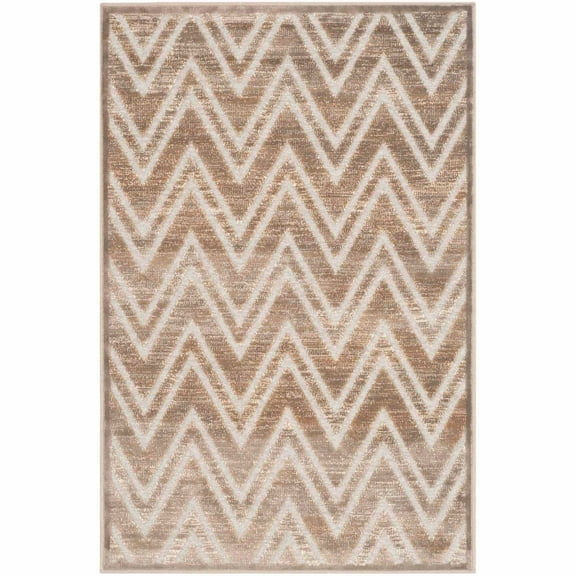 SAFAVIEH Paradise Bernadine Zigzag Stripes Area Rug, Mouse, 2'7" x 4'