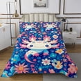 thumbnail image 1 of Cute Axolotl Quilt Set Twin Size Animal Theme Bedspread Fantasy Blue Bed Set Blue Axolotl Pattern Coverlet Set Cartoon Ocean Animal Axolotl Bedding, 1 of 5