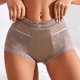 thumbnail image 2 of Gibobby Ropa interior bikini elástica para mujer Ropa interior sexy con borde de encaje para mujer Love Mesh High Waist Luxury Ice Silk Triángulos para mujer(Café， XL), 2 of 5