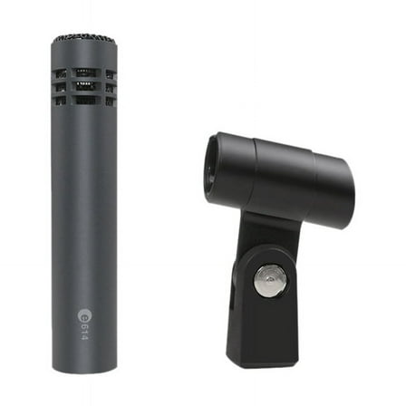 E614 Instrument Condenser Microphone Drum Instrument Amplifier with Clip-on Cardioid Microphone for Stage Performance