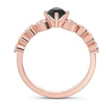 thumbnail image 4 of Diamond-Capitals 1.25 Carat Natural Diamond Black Onyx Gemstone Wonderful Anniversary Ring for her Solid 14K Rose Gold Size 8.5, 4 of 8