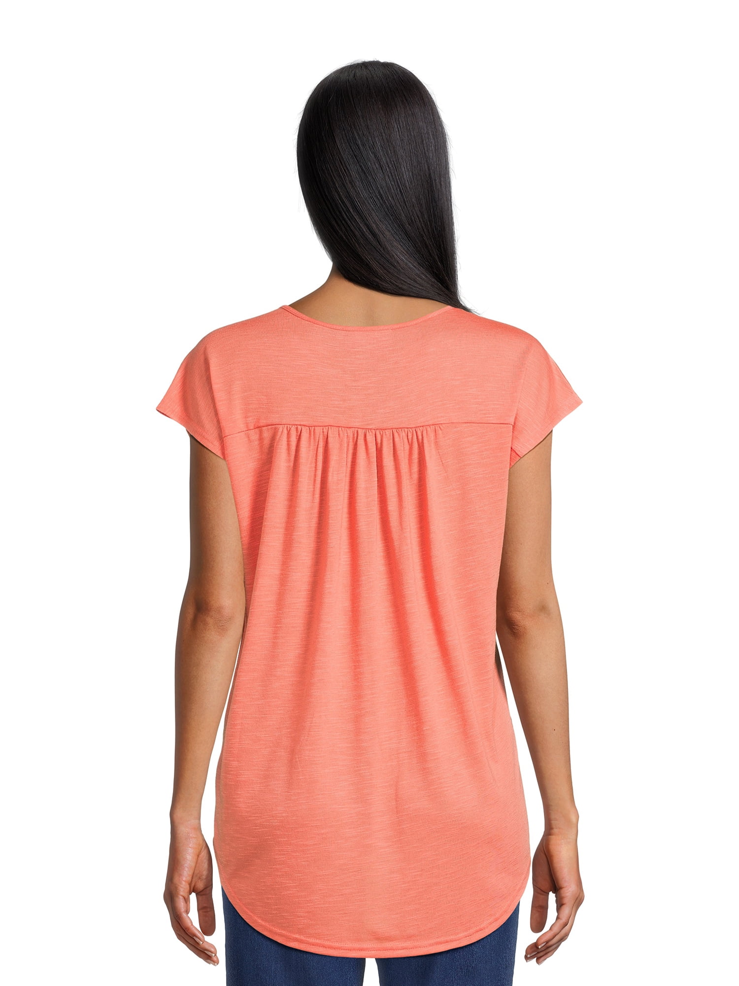 Real Size Women's Crochet Bib Tunic Top, Women's and Women's Plus XS-4X
