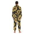 thumbnail image 4 of FORMRS Onesies Pajama for Adults Unisex Hoodie Winter Jumpsuit One Piece Sleepwear, Sizes S-2XL, Black Sunflower Pattern, 4 of 7