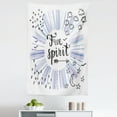 thumbnail image 1 of Saying Tapestry, Watercolor Lettering Free Starburst Inspired Doodled Stars Clouds Dots, Fabric Wall Hanging Decor for Bedroom Living Room Dorm, 5 Sizes, Multicolor, by Ambesonne, 1 of 1