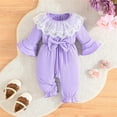thumbnail image 2 of aidice Newborn Girl Clothes Infant Lace Bow Ruffle Onesie Cute Comfy Toddler Baby Clothes Fashion, 2 of 7