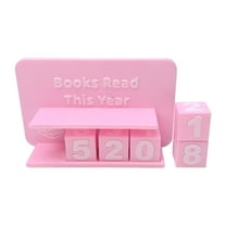 Book Reading Tracker Decorative Figurine Progress Counter Reading Challenge Motivator Bookworm Gift Library Decor(B)
