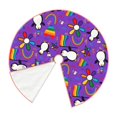 thumbnail image 3 of Balery Rainbow Lgbt Penguin Printed Christmas Tree Skirt , Merry Christmas Party Christmas Tree Decoration,Adjustable Tree Skirt-36", 3 of 8