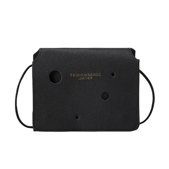 TSADFHJI Beach Bags for Women Vacation with Zipper Women Messenger Bag New Pattern Fashion Solid Adjustable Strap Buckle Shoulder Bag One Size Black