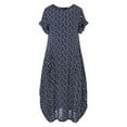 thumbnail image 4 of JINMGG 2026 Summer Dresses under $10.00 Women Plus Size Pockets O-Neck Polka Dot Printing Short Sleeve Casual Long Dress, 4 of 5
