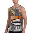 thumbnail image 3 of Rocae I Like Big Digger for Men's Workout Tank Top Men's Running Tank Top Dry Fit Athletic Workout Tank Tops3X-Large, 3 of 9