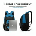 thumbnail image 6 of Extra Large Travel Backpack with Laptop Pocket,35L Lightweight Travel Work College School Bag for Men and Women,Blue,06512, 6 of 9