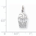 thumbnail image 2 of Beautiful 10K White Gold Basketball and Net Charm, 2 of 2