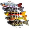 thumbnail image 1 of Señuelos de pesca multiarticulados, kits de pesca de peces, señuelos de hundimiento lento, realistas, señuelos de agua dulce y salada para lubina, trucha y lubina., 1 of 5