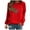 Red, variant on Women's Valentine's Day Blouses Top Long Sleeve Shirts for Women Valentine's Day Printed Shirt Casual Crew Neck Pullover Tops