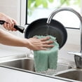 thumbnail image 3 of CNKOO 2/5/10/20 Pcs Random Color Coral Fleece Absorbent Hand Towel Clean Cloth Sink Wipe Non Stick Oil Cleaning Rags, 3 of 10
