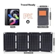 thumbnail image 3 of 40W Foldable Solar Panel Charger with USB C and USB A Outputs, Folding Solar Charger Compatible with Phone Tablet Power Banks, Portable Solar Panel Waterproof for Outdoor Camping, Hiking, Backpacking, 3 of 8
