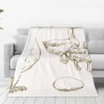 thumbnail image 4 of Salouo Hand Drawn Goose Print Bed Blankets,Flannel Blanket Comfortable Air Conditioning Blanket Lightweight Blanket for Sofa Bed Travel & Couch -50"x40", 4 of 8