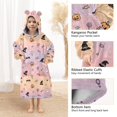 thumbnail image 3 of Wearable Blanket Hoodie for Halloween Themed Patterns Flannel Hooded Blanket with Pockets and Sleeves Suitable, 3 of 7
