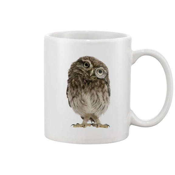 Owl Wearing Magnifying Glass Mug -Image by Shutterstock