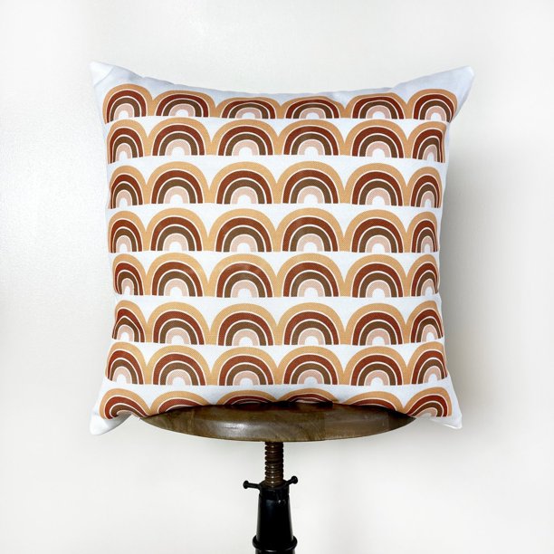 Rainbow Repeat Pattern Throw Pillow Cover Baby Nursery Decor Baby Shower Decorations Nursery Pillow Gift Ideas Walmart Com Walmart Com