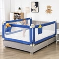 thumbnail image 1 of Costway Riel de Cama para Niños Barandilla de Seguridad para Cama con Bolsillo Lateral y Altura Ajustable 72,5-101,5 cm, 1 of 10