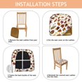 thumbnail image 4 of Autumn Fall Leaves and Mushrooms Seat Covers for Dining Room Chairs Set Of 4,Stretch Printed Washable Chair Seat Cover with Elastic Ties and Button,Removable Waterproof Couch Cushion Covers, 4 of 6