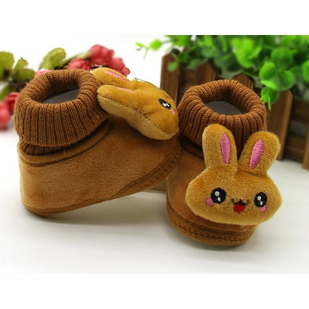 

Relanfenk Baby Sneakers Toddler Cartoon Rabbit Shoes Soft Sole Prewalker Warm Shoes