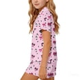 thumbnail image 6 of Odeerbi Teen Boys Girls Halloween Pajamas Notched Lapel Short Sleeve Shirt Shorts Pajama Sets, 6 of 7