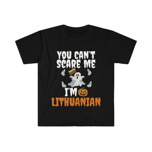 Can't scare me I'm Lithuanian Halloween Unisex T-shirt S-3XL Lithuania