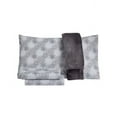 thumbnail image 3 of Ensemble de Draps en Microfibre 4 Pcs Simple avec Jeté, Simple, Gris, 3 of 5