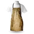 thumbnail image 4 of World Map Apron, Old Chart Cartography Showing Ocean Compass Location Retro Journey, Unisex Kitchen Bib with Adjustable Neck for Cooking Gardening, Adult Size, Sand Brown Olive Green, by Ambesonne, 4 of 4