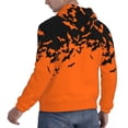 thumbnail image 3 of KLL Halloween With Black Bats Print Mens Hoodie Long Sleeve Casual Pullover Hooded Sweatshirt Fashion Drawstring Hoodies with Pocket-Small, 3 of 6