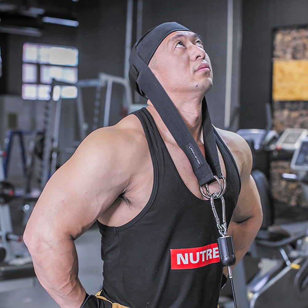 Qugx Head And Neck Trainer Shoulder Weight Training Head And Neck Training Neck Fitness Equipment for Adults (Black)