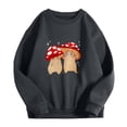 thumbnail image 1 of Top à Manches Longues 100% Polyester pour Femmes (Gris Foncé, XL), 1 of 6
