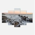 thumbnail image 2 of Rocky Beach with White Waters - Modern Seashore Canvas Art, 2 of 3