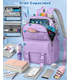 thumbnail image 4 of Mochila Escolar Viaje Bolsa Mujer Para Laptop Xtellar morado, 4 of 4
