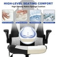 thumbnail image 5 of Dkelincs Massage Gaming Chair Video Game Chair Ergonomic Computer Office Desk Chair with a Vibrator Lumbar Support, Headrest,Flip up Armrest, White, 5 of 7