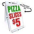 thumbnail image 2 of Pizza Slices $5 (24" X 36") Standard A-Frame Signicade, Includes Decal Applied To Stand, 2 of 4