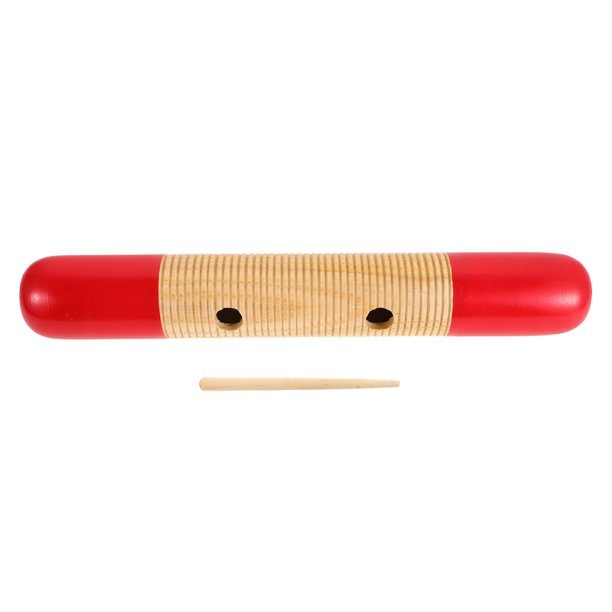 Instrumento de percusión Orff para educación temprana, güiro de rana, diseño de tubo de madera, güiro, divertido instrumento musical para niños, para clases de música, uso doméstico