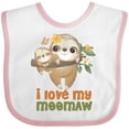 thumbnail image 3 of Inktastic Sloth I Love My Meemaw Boys or Girls Baby Bib, 3 of 4