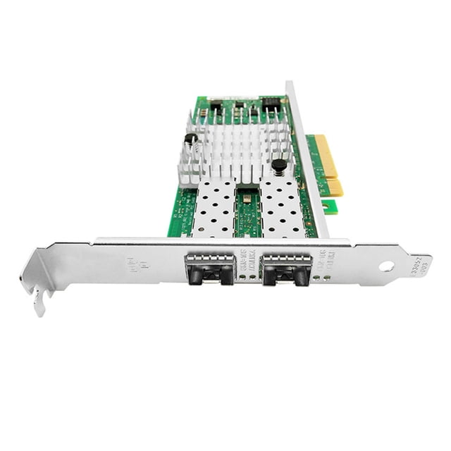 Matsuzay Adaptador de red Interfaz PCI-E X8 Adaptador de red de 10 Gbps con soporte de perfil alto y bajo Electrónica miscelánea