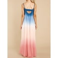 thumbnail image 5 of Robe Maxi Dégradée Sans Manches Dos Nu Col en V Ourlet Haut-Bas pour Femmes, 5 of 5