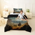 thumbnail image 5 of jejeloiu Western Cowboy Desert Twin Comforter Sets Kids,Fantasy Western Adventure Bedding Set For Boy,Reversible,2pcs, 5 of 8