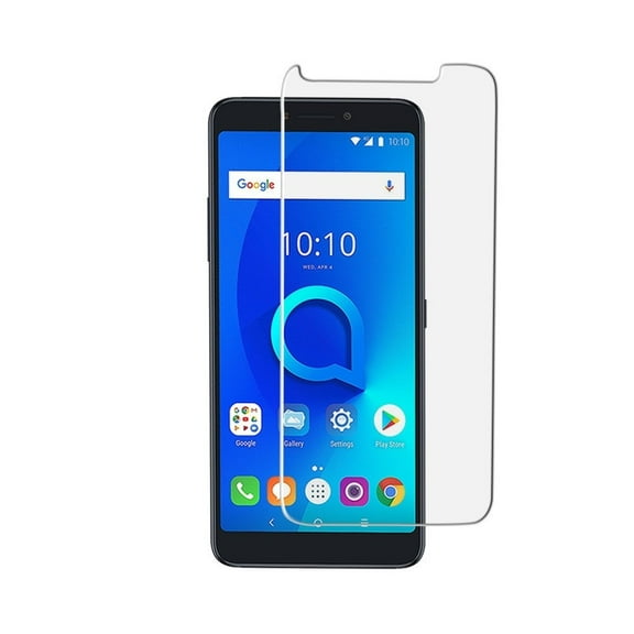 Bubble-Free Smooth Touch Tempered Glass Screen Protector [Scratch Resistant - 9H Surface Hardness] and Atom Cloth for Alcatel 7 (MetroPCS)