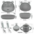 thumbnail image 3 of 5/10 Pcs Silicone Baby Feeding Set Infant Dinnerware with Baby Suction Bowl Plate for Baby Spoons Fork Cups Toddler Bowls Dishes Kids Utensils Divided Plate Eating Supplies, 3 of 9