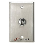 DynaLock - 7050 - Keyswitch, Silver, SS, 6A@125VAC Amps AC