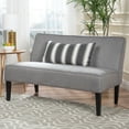 thumbnail image 2 of Charlotte Modern Fabric Loveseat, Gray and Matte Black, 2 of 8